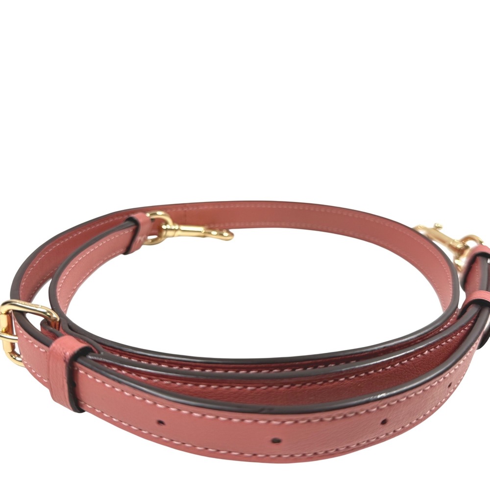 COACH Coral Pink Leather Adjustable Crossbody Strap Gold Replacement 38"